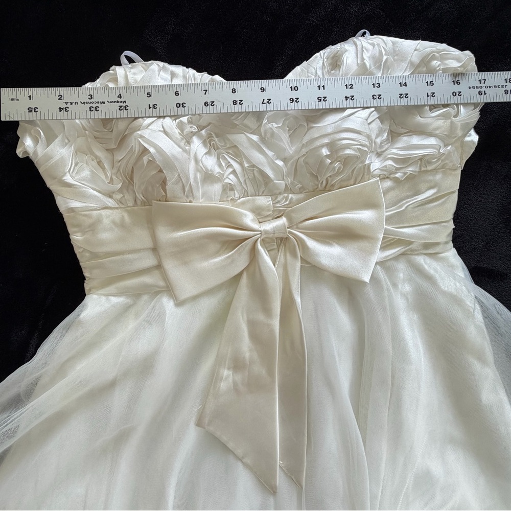 Steppin' Out Dress formal wedding size 11/12 ivory white knee length - Picture 10 of 16